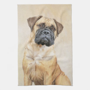 Bullmastiff-schildering - Kute Original Dog Art Theedoek