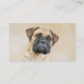Bullmastiff-schildering - Kute Original Dog Art Visitekaartje (Achterkant)