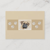 Bullmastiff-schildering - Kute Original Dog Art Visitekaartje (Achterkant)