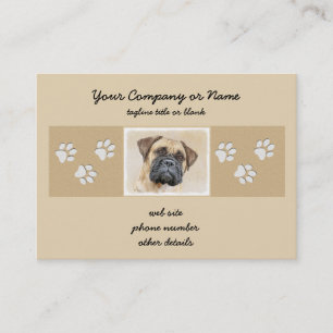Bullmastiff-schilderingen - Oorspronkelijke dog-ku Visitekaartje
