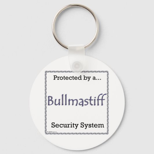 Bullmastiff Security System Sleutelhanger (Voorkant)