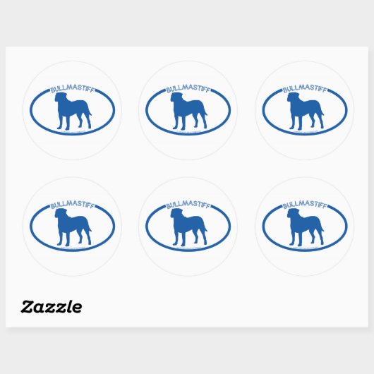 Bullmastiff Silhouette Sticker (Vel)