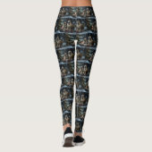 Bullmastiff Sneeuw Slede Kerst Decoratie Leggings (Achterkant)