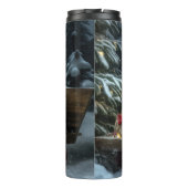 Bullmastiff Sneeuw Slede Kerst Decoratie Thermosbeker (Achterkant)
