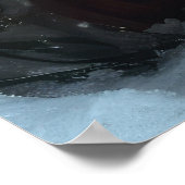 Bullmastiff Snowy Sleigh Kerstdecoratie Poster (Hoek)