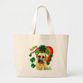 Bullmastiff St Patricks Day Grote Tote Bag