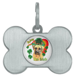 Bullmastiff St Patricks Day Huisdieren Naamplaatje