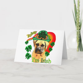 Bullmastiff St Patricks Day Kaart