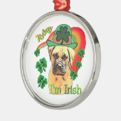 Bullmastiff St Patricks Day Metalen Ornament (Links)