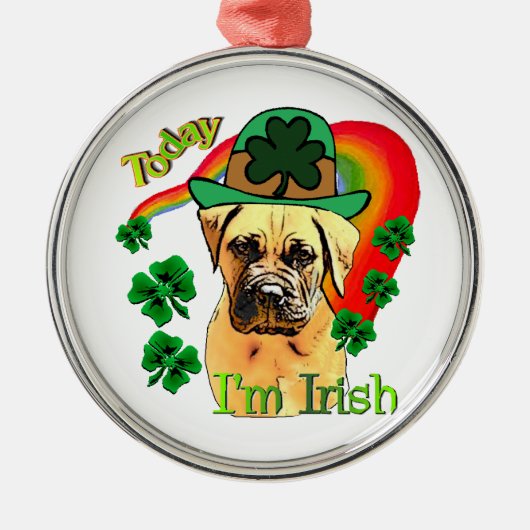 Bullmastiff St Patricks Day Metalen Ornament (Voorkant)