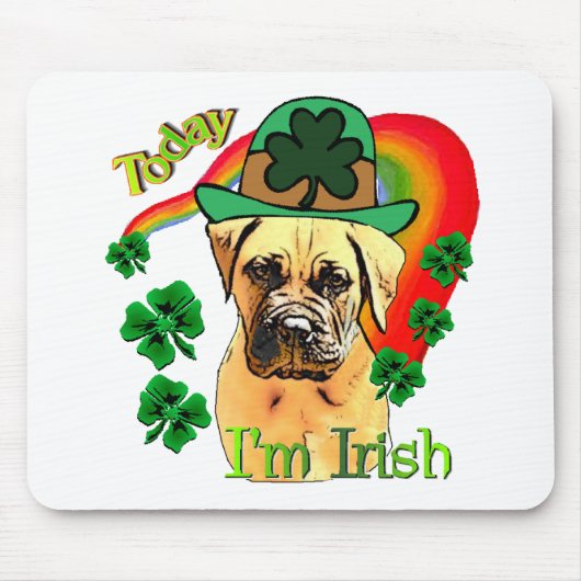 Bullmastiff St Patricks Day Muismat (Voorkant)