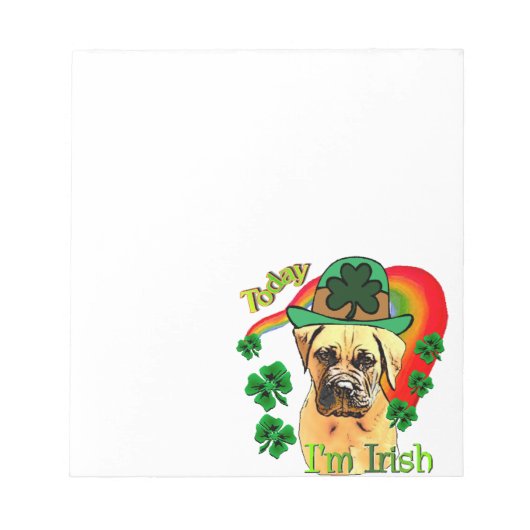 Bullmastiff St Patricks Day Notitieblok (Voorkant)