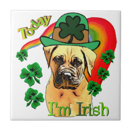 Bullmastiff St Patricks Day Tegeltje