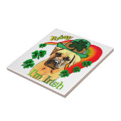 Bullmastiff St Patricks Day Tegeltje (Zijkant)