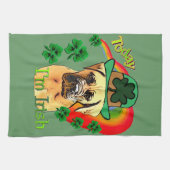 Bullmastiff St. Patrick's Day Theedoek (Horizontaal)