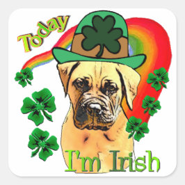 Bullmastiff St Patricks Day Vierkante Sticker