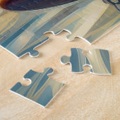 Bullmastiff strand surfen schilderij legpuzzel (Zijkant)