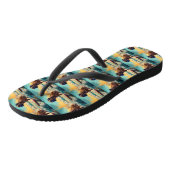 Bullmastiff strand surfen schilderij teenslippers (Schuin)