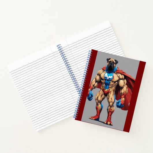 Bullmastiff superheld notitieboek (Binnen)