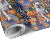 Bullmastiff Trick-or-Treating Halloween kostuums Cadeaupapier (Rol Hoek)