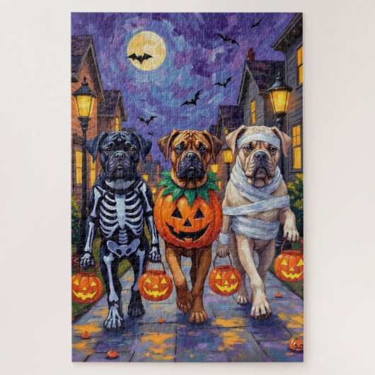 Bullmastiff Trick-or-Treating Halloween kostuums Legpuzzel (Verticaal)