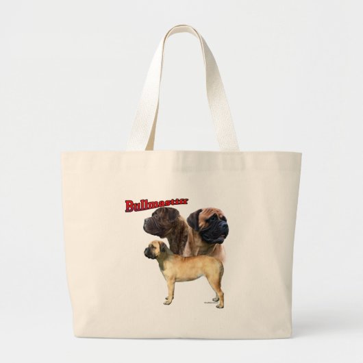 Bullmastiff Trio 2 Grote Tote Bag (Voorkant)