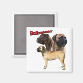 Bullmastiff Trio 2 - Magneet (Voorkant / Achterkant)