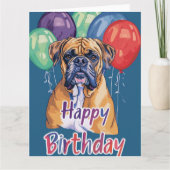 Bullmastiff Verjaardag Kaart (Voorkant)