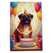 Bullmastiff Verjaardagsfeest Medium Cadeauzakje (Voorkant)