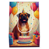 Bullmastiff Verjaardagsfeest Medium Cadeauzakje (Achterkant)