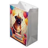 Bullmastiff Verjaardagsfeest Medium Cadeauzakje (Achterkant Gekanteld)