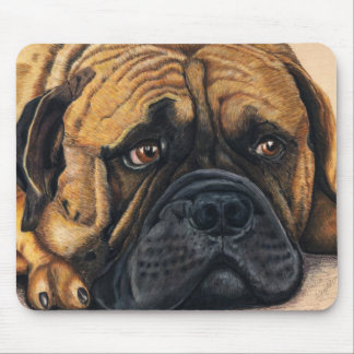 Bullmastiff Waiting - Hondenras Art Muismat