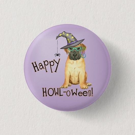 Bullmastiff Witch Button (Voorkant)