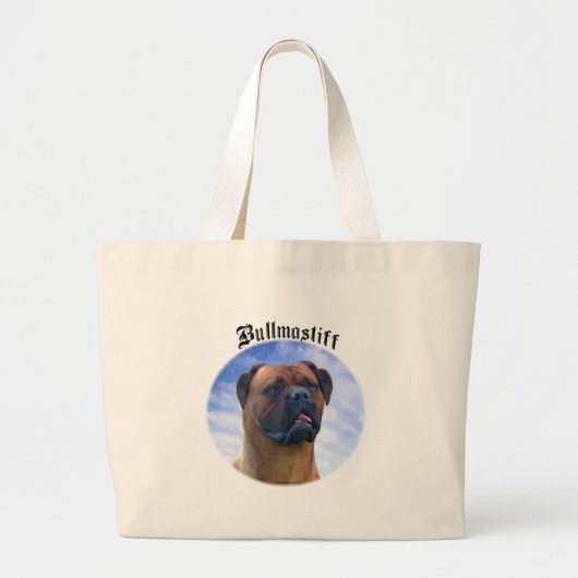 Bullmastiff Wolken Grote Tote Bag (Voorkant)