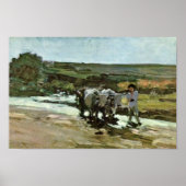 Bullock crin in the Ford by grigorescu Nicolae Poster (Voorkant)