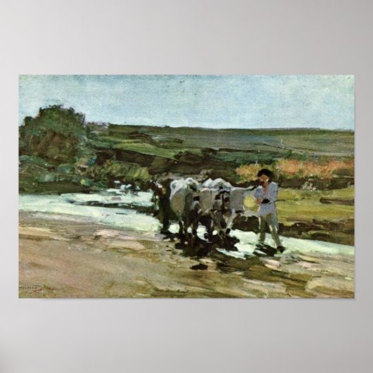 Bullock crin in the Ford by grigorescu Nicolae Poster (Voorkant)