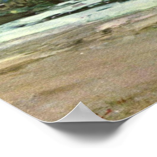 Bullock crin in the Ford by grigorescu Nicolae Poster (Hoek)