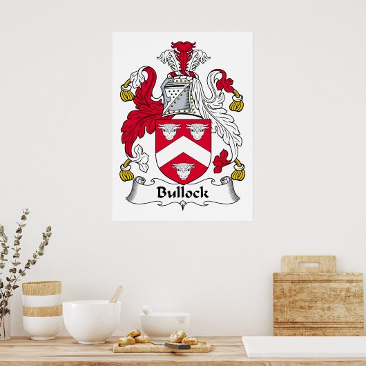 Bullock Family Crest Poster (Keuken)