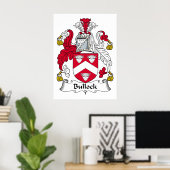 Bullock Family Crest Poster (Thuiskantoor)