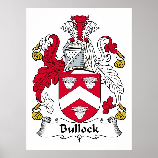 Bullock Family Crest Poster (Voorkant)