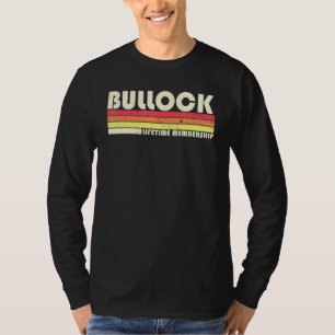 Bullock Surname Retro  80s 90s Birthday Reu T-shirt