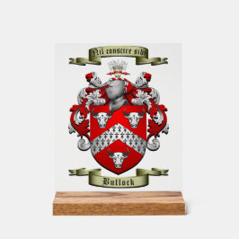 Bullock wapenschild acryl bord