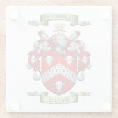 Bullock wapenschild glazen onderzetter (Achterkant)