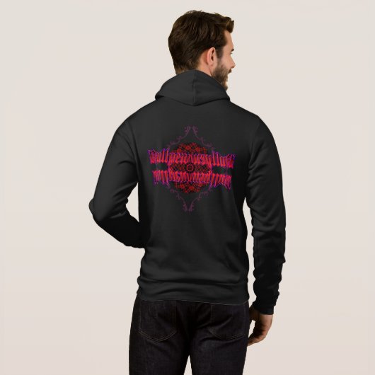 Bullpew gespiegeld 3D Hoodie (Achterkant volledig)