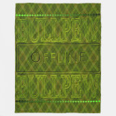 Bullpew Lime Green Fleece Blanket Deken (Voorkant)