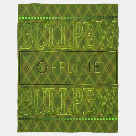 Bullpew Lime Groene Fleece Deken (Voorkant)
