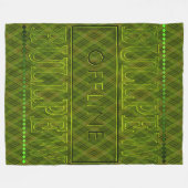 Bullpew Lime Groene Fleece Deken (Voorkant (Horizontaal))