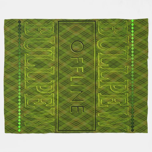 Bullpew Lime Groene Fleece Deken (Voorkant (Horizontaal))