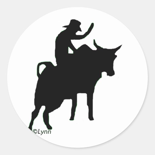 Bullrider 2 ronde sticker (Voorkant)