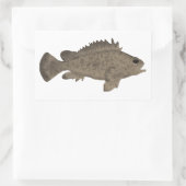 Bullrout Rechthoekige Sticker (Tas)